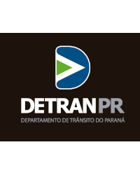 Logo Detran vertical letras brancas