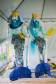 Equipe da Cia dos Ventos confecciona os bonecos gigantes que serão usados na Virada Cultural Paraná 2014 em montagens sobre educação no trânsito.Foto: Yasmim Rodrigues
