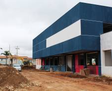 Construção da nova sede do Detran em São José dos Pinhais está na fase final. Foto: Henrick Loyola Porzycki