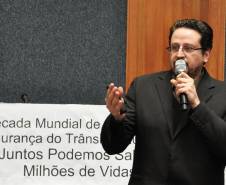 Representantes do Departamento de Trânsito do Paraná (Detran) participaram do lançamento da Semana Nacional de Trânsito em São José dos Pinhais, Região Metropolitana de Curitiba, nesta quarta-feira (18).